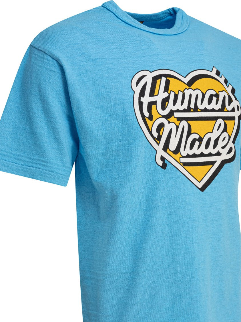 Human Made Light Blue Cotton T-Shirt
