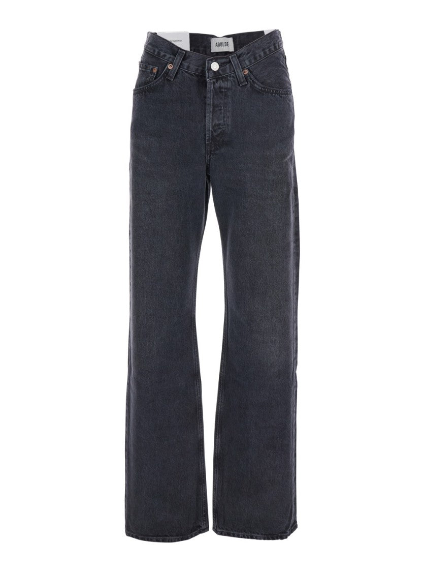 Agolde Blue Jeans With High Waist