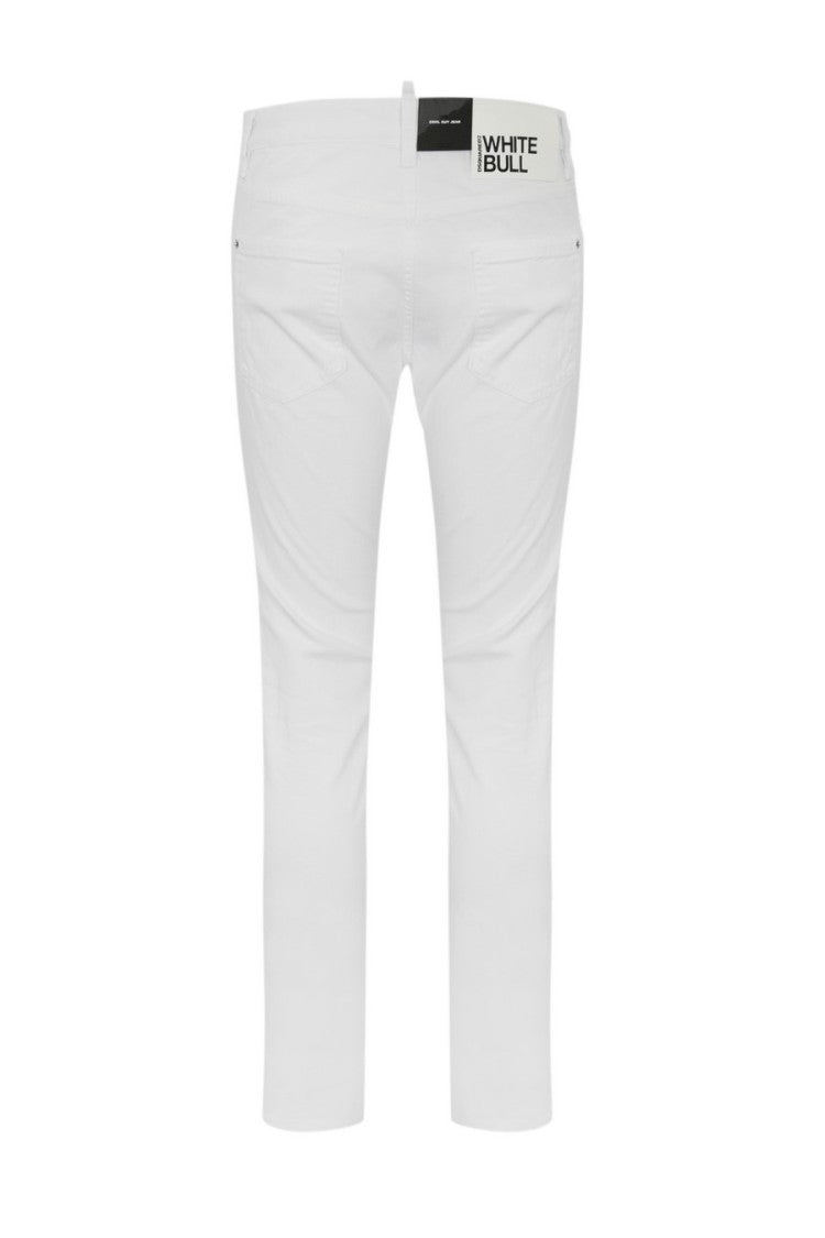 Dsquared2 Tailored White Denim Jeans With Clean Finish