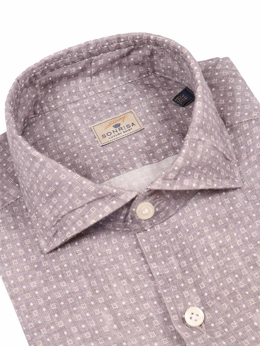 Sonrisa Geometric Pattern Cotton Casual Shirt