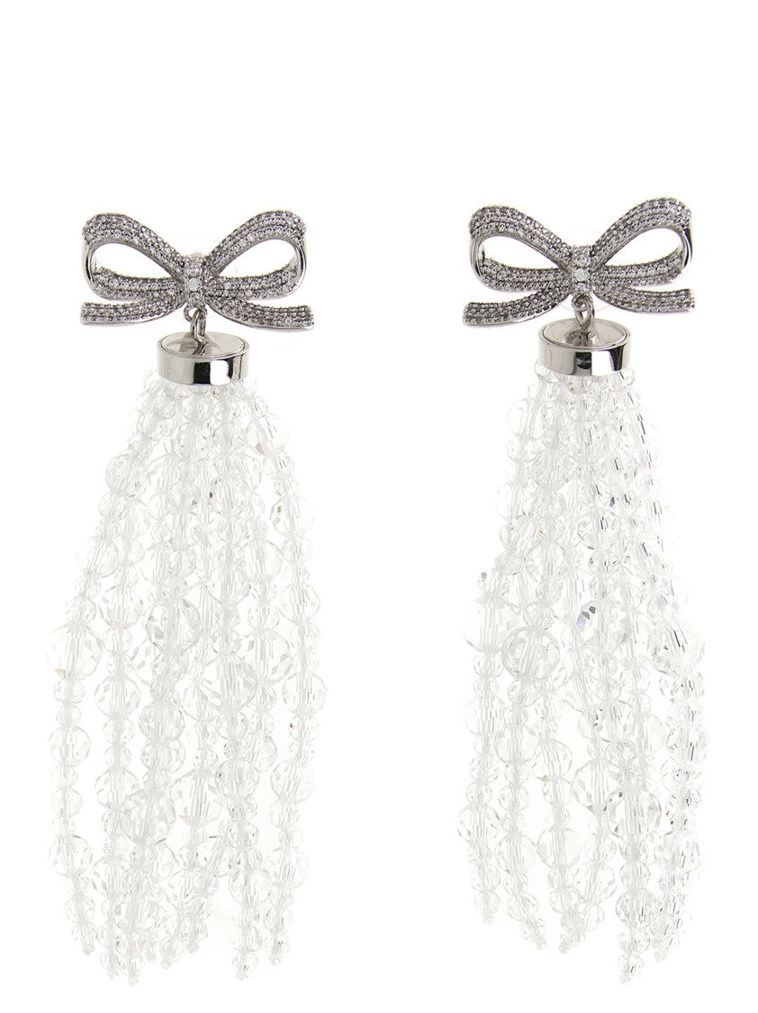 Self-Portrait 'Bow Beaded Waterfall' Earrings