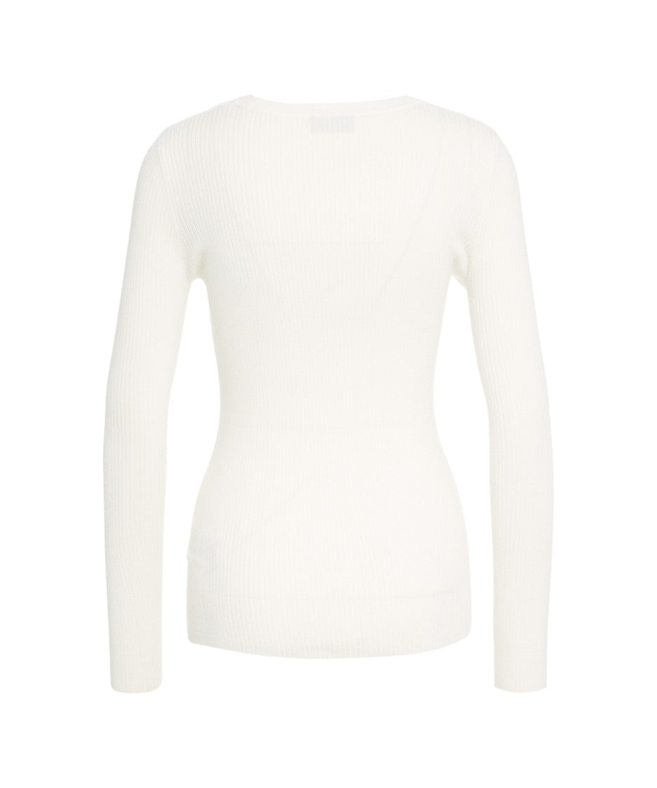 Elisabetta Franchi Fitted Ribbed Knit Top