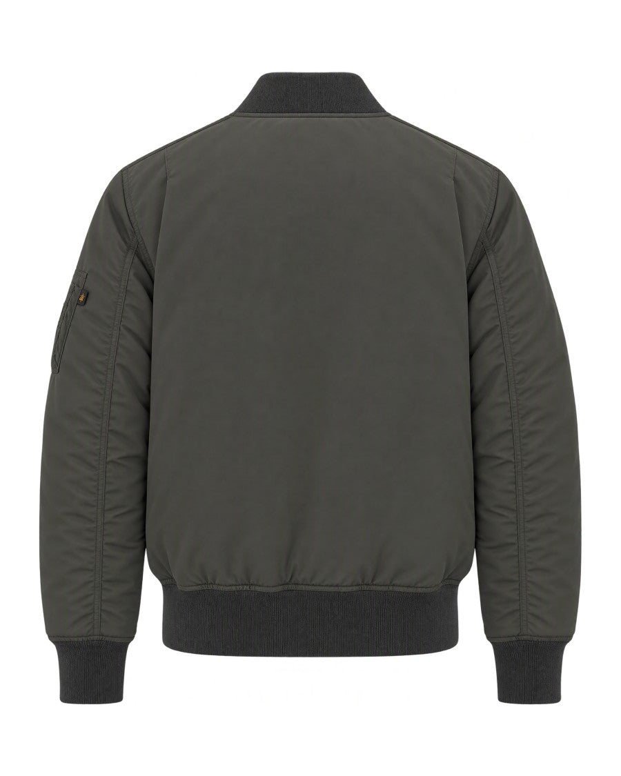 Alpha Industries Grey Padded Bomber Jacket