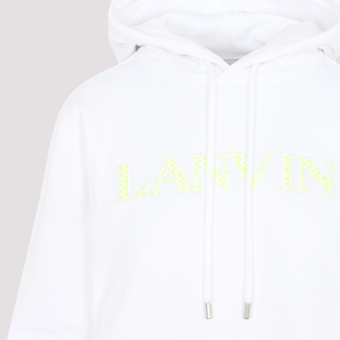 Lanvin White Cotton Classic Fit Hoodie With Logo