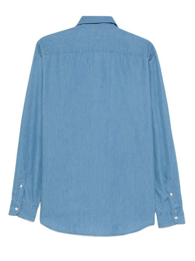 Fay Denim Shirt With French Collar
