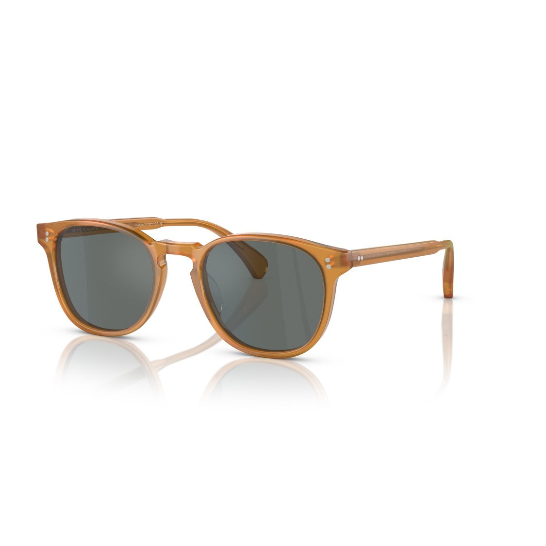 Oliver Peoples 0Ov5298su Translucent Amber Acetate Sunglasses With Metal Accents