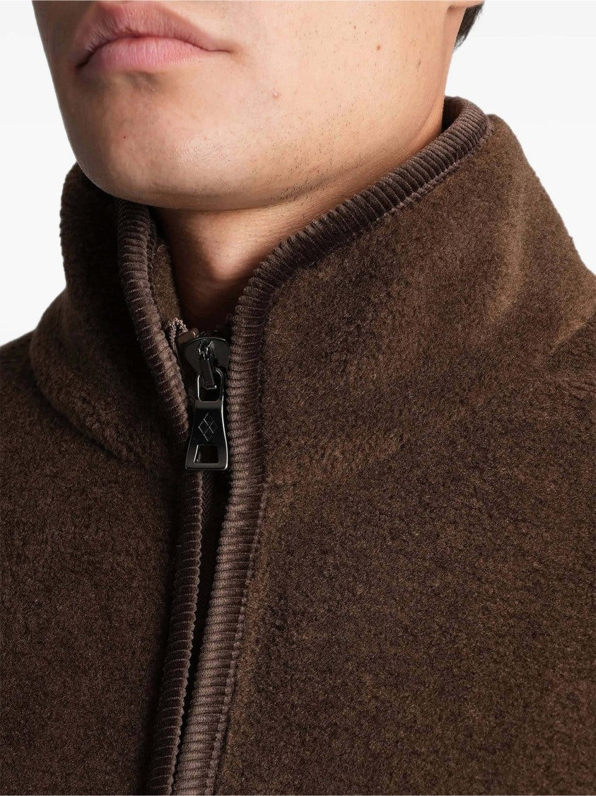 Ballantyne Textured Ebony High Collar Zipped Jacket