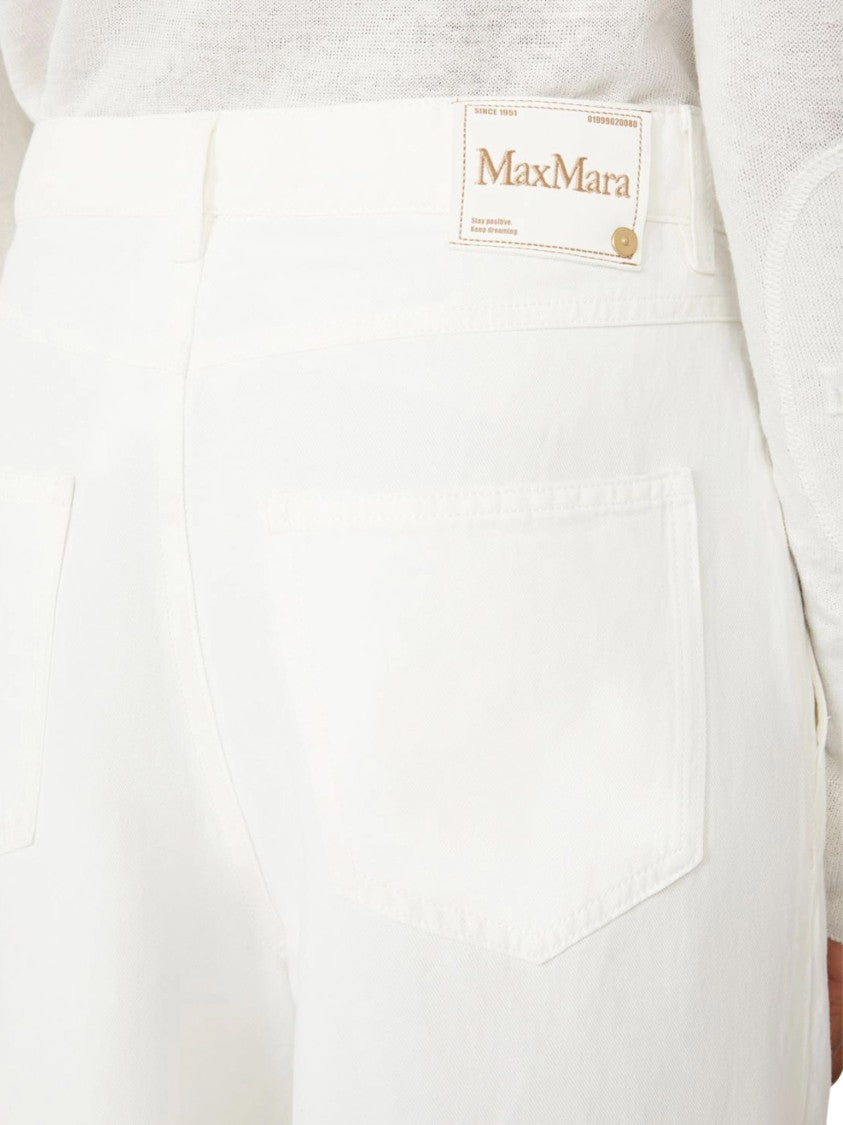Max Mara Wide-Leg Trousers With High Waist And Front Pleats