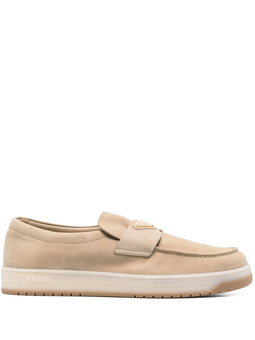 Prada Slip-On Sneakers With Soft Suede Upper