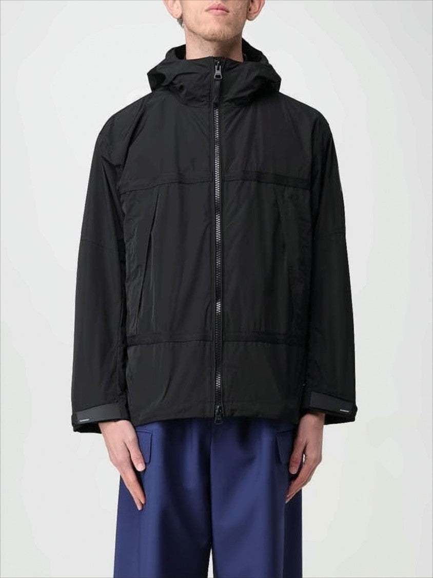 Burberry Hooded Black Jacket With Design
