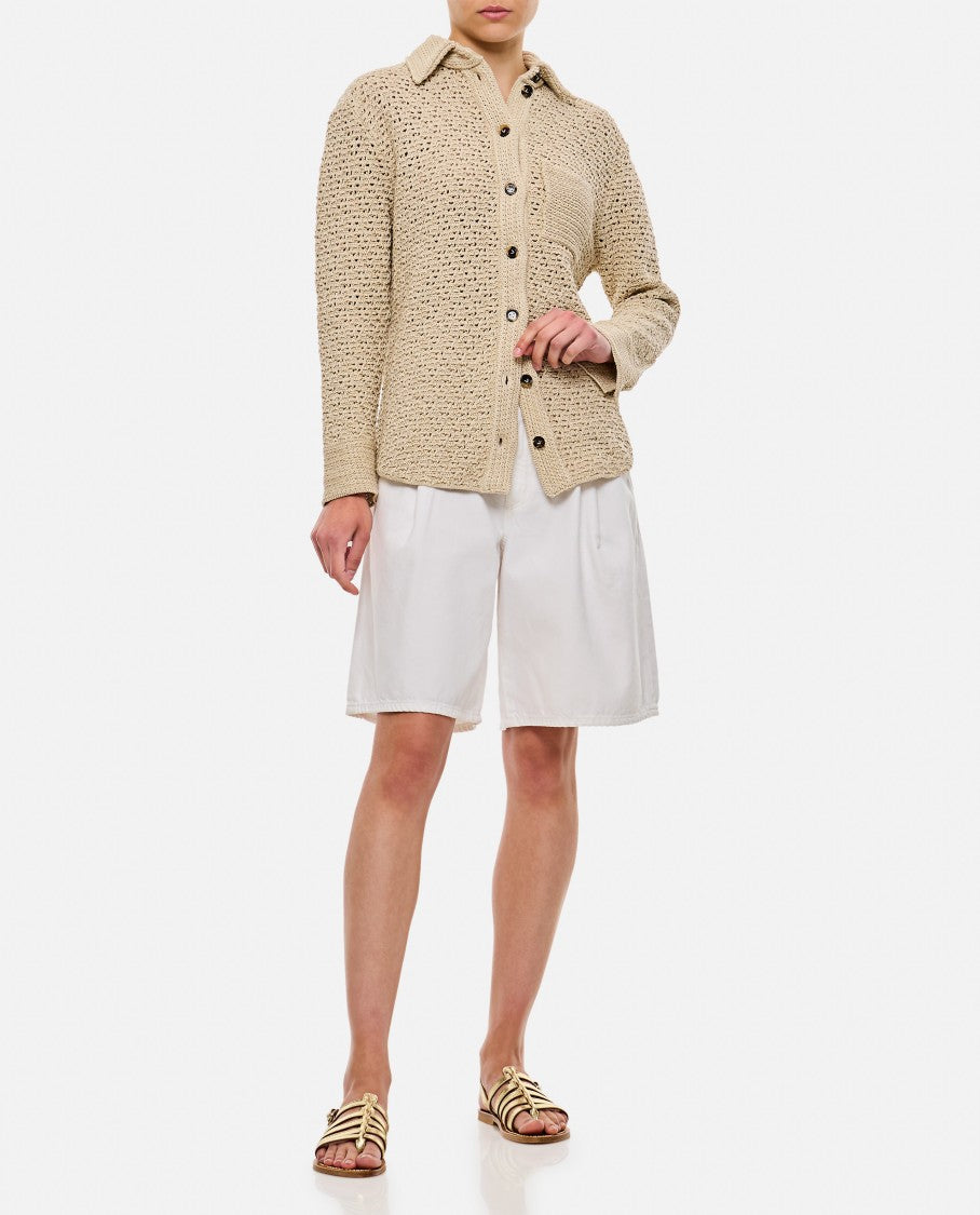 Bottega Veneta Crochet Shirt Jacket
