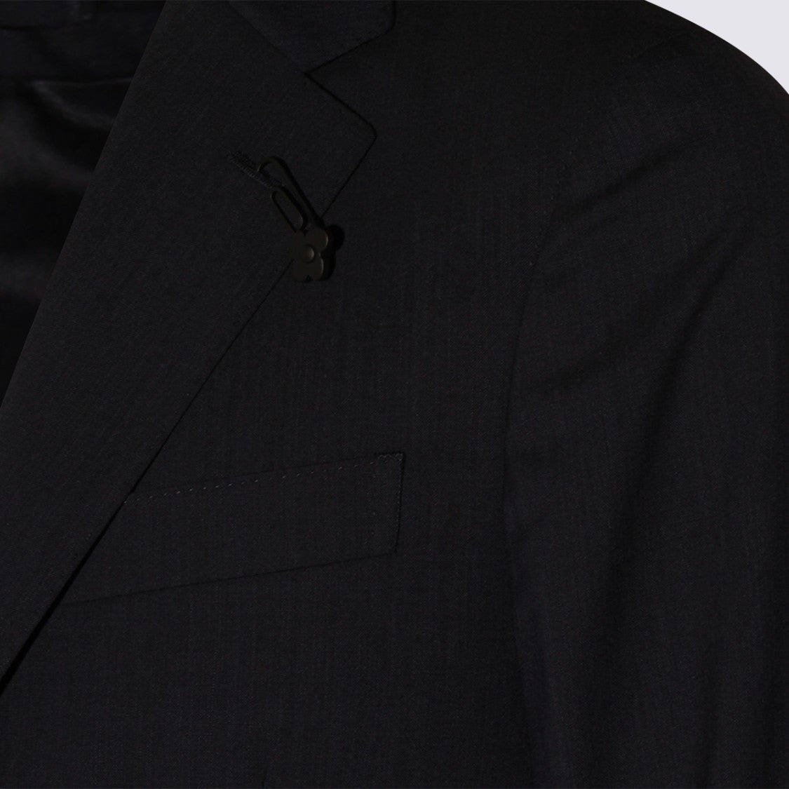 Lardini Tailored Black Two-Piece Suit With Structured Blazer