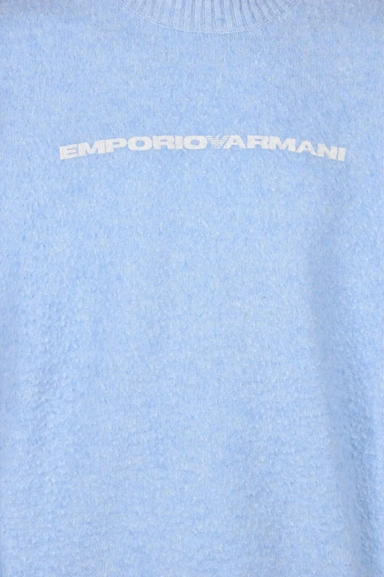 Emporio Armani Light Blue Knit Sweatshirt