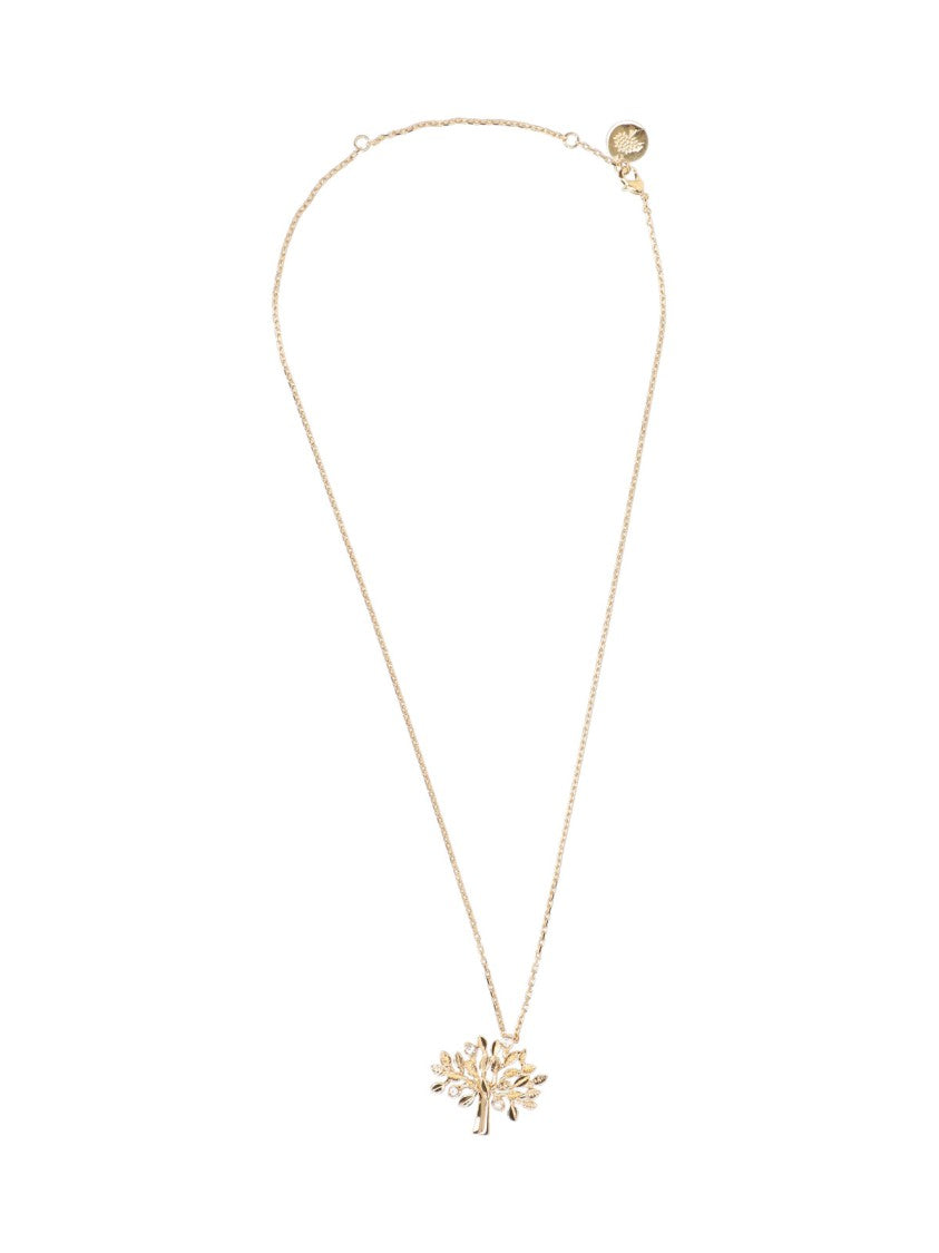 Mulberry "Tree" Necklace – Gold-Tone Brass With Crystals