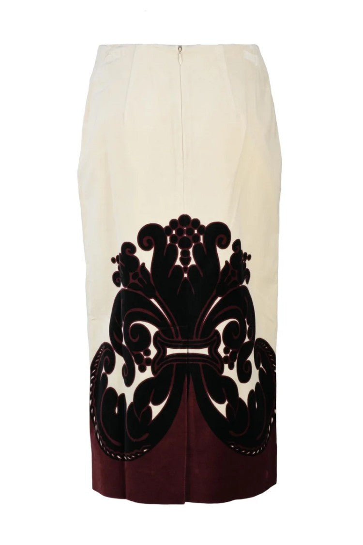 La Double J Velvet Skirt - Cream