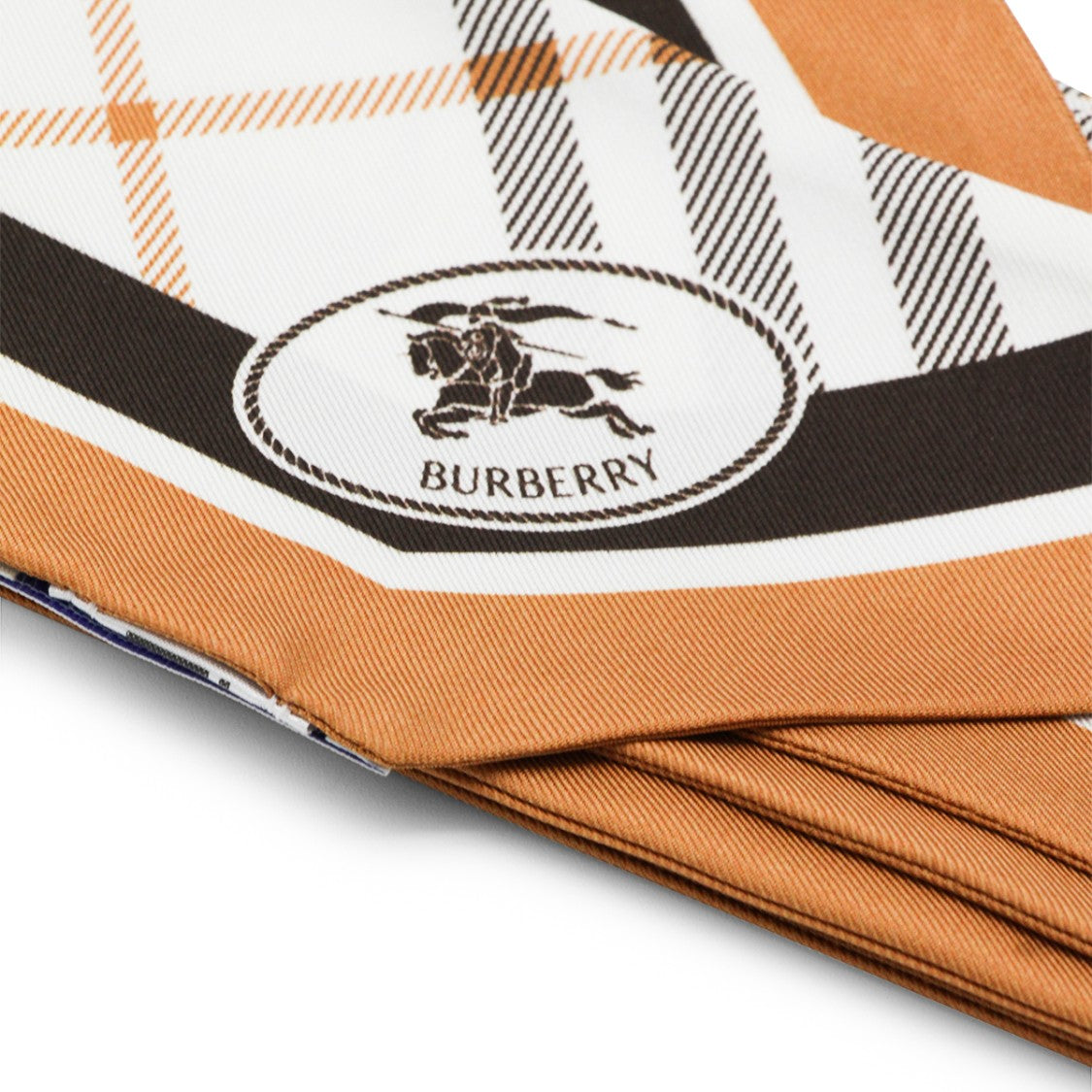 Burberry White Silk Scarf