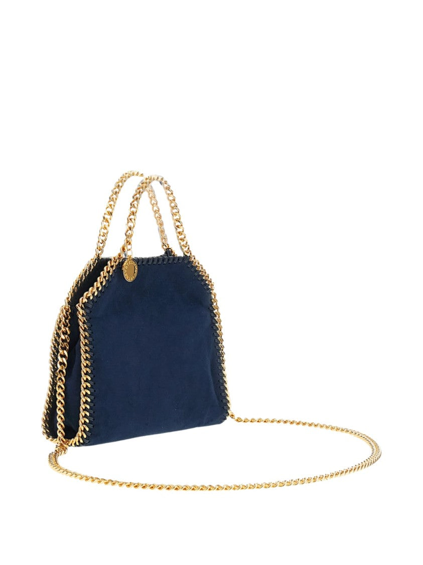 Stella Mccartney Navy Falabella Chain-Trimmed Shoulder Bag