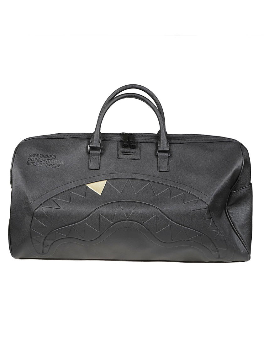 Sprayground Blacked Out Embossed Gold Tooth Pvc Duffle Bag