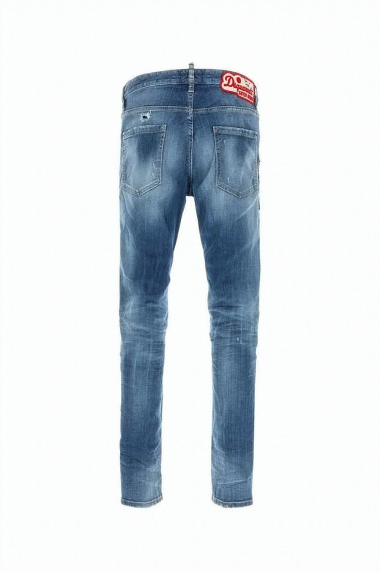 Dsquared2 Slim-Fit Distressed Denim Pants With Classic Five-Pocket Styling
