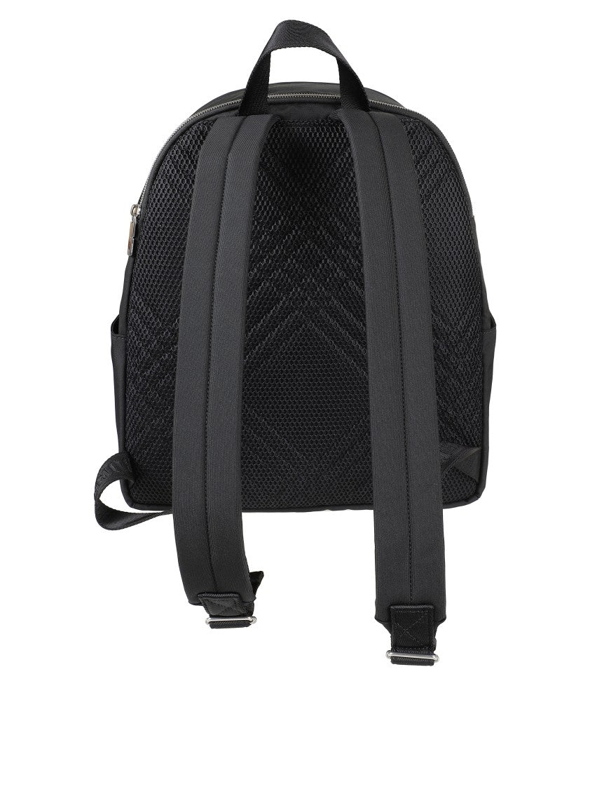 Burberry Black Backpack With Spacious Design And Padded Straps
