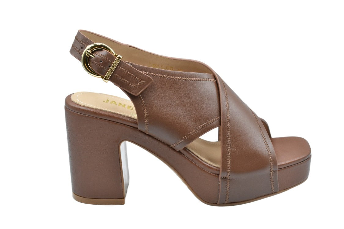 Janet & Janet Brown Laced Comfort Versatile Low Shoes