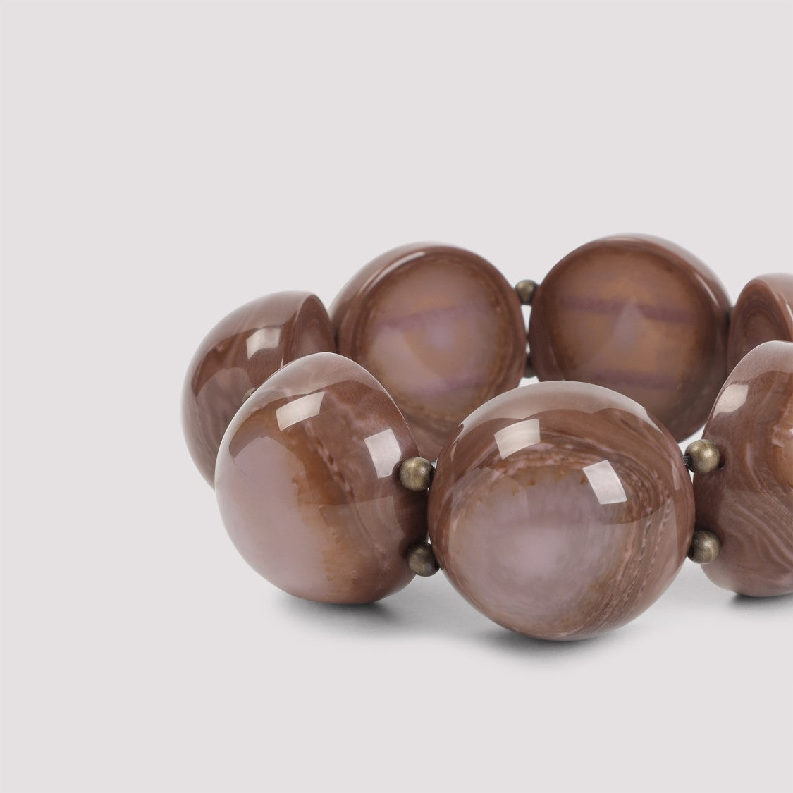 Giorgio Armani Sophisticated Beaded Bracelet With Glossy Finish