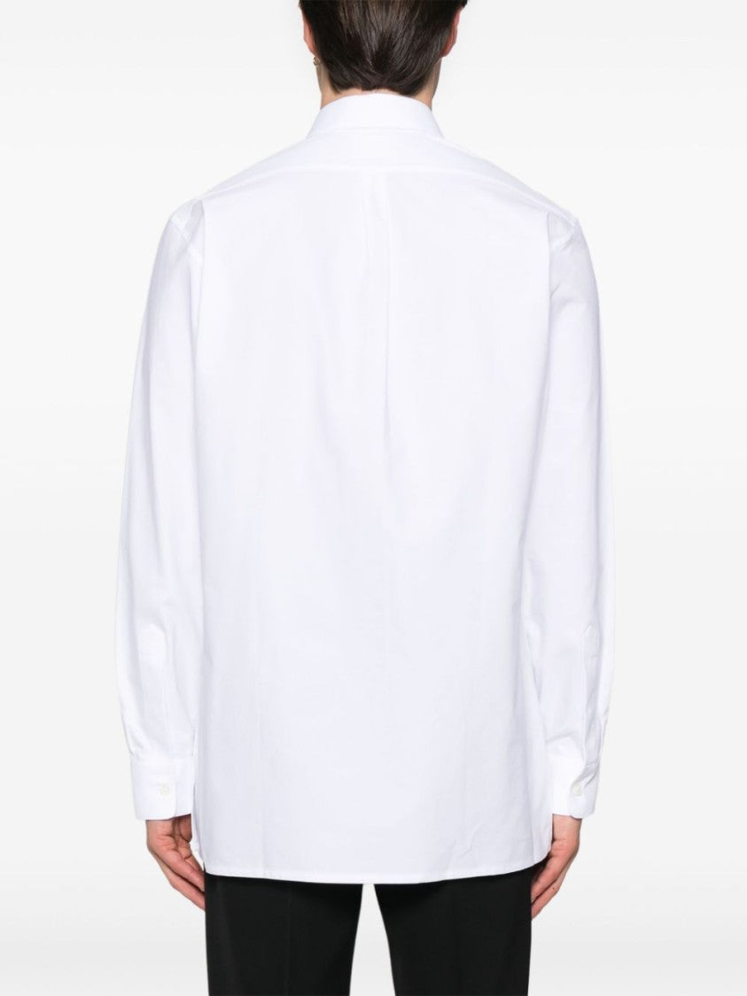 Givenchy White Concealed Front Button Classic Shirt