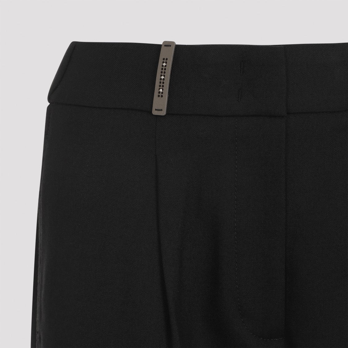 Peserico Cargo Black Wool Pants