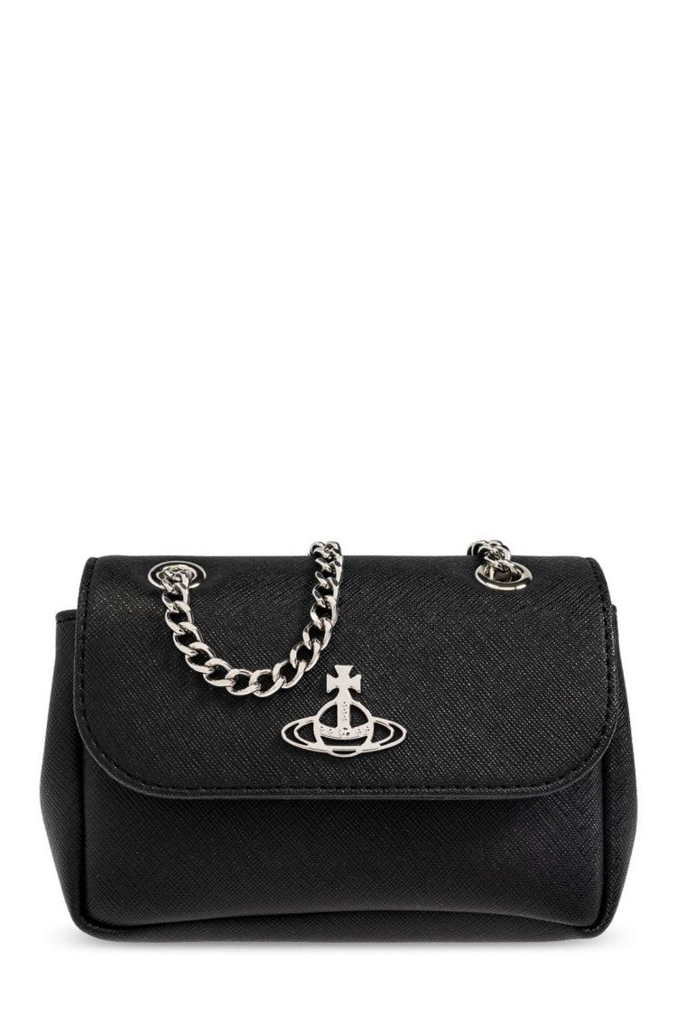 Vivienne Westwood Compact Black Wallet With Smooth Finish And Minimalist Design