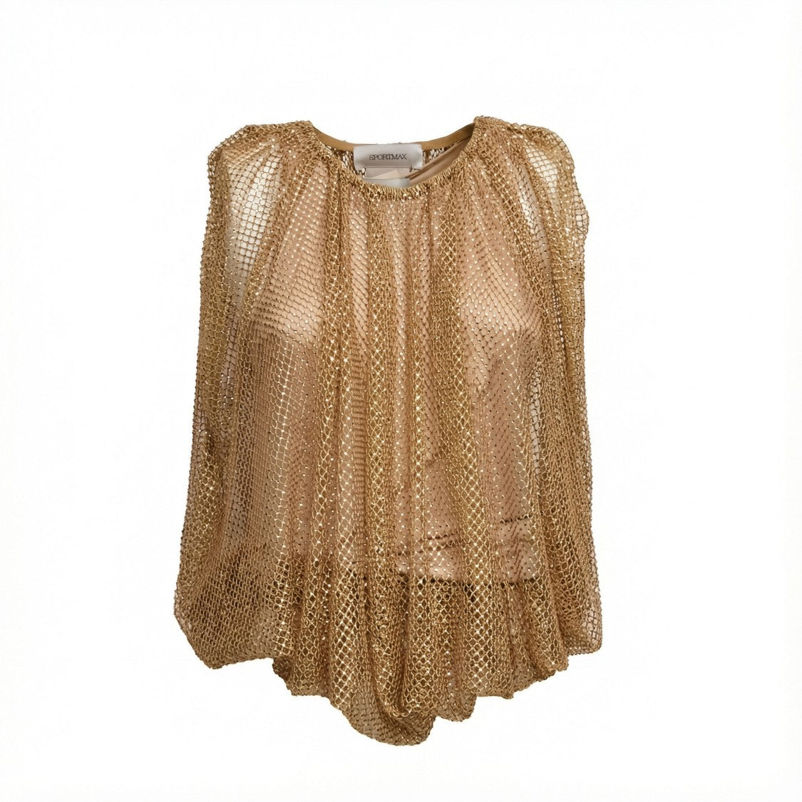 Sportmax Knot Mesh Crewneck Top