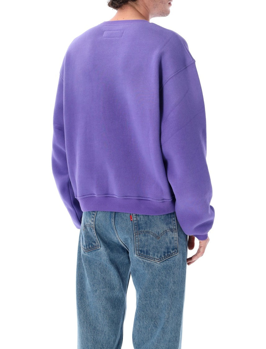 Erl Crest Crewneck Ribbed Sweatshirt
