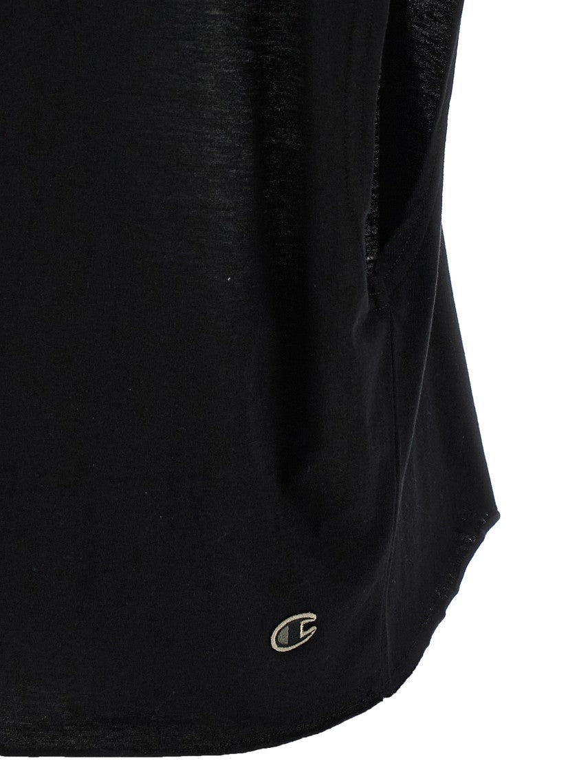 Rick Owens Cotton Top With Asymmetrical Hem