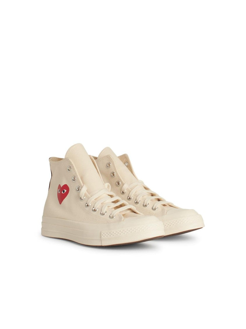 Comme Des Garçons X Converse Beige Tela Sneakers