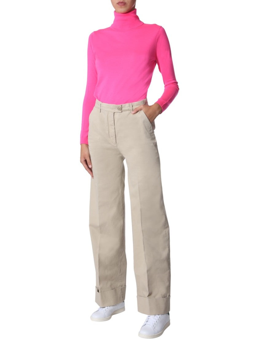 Aspesi Relaxed Fit Wide Leg Pants