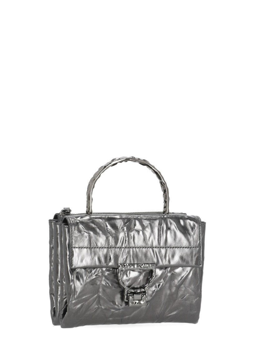 Coccinelle Arlettis Droplet Bag With Metallic Crinkled Finish