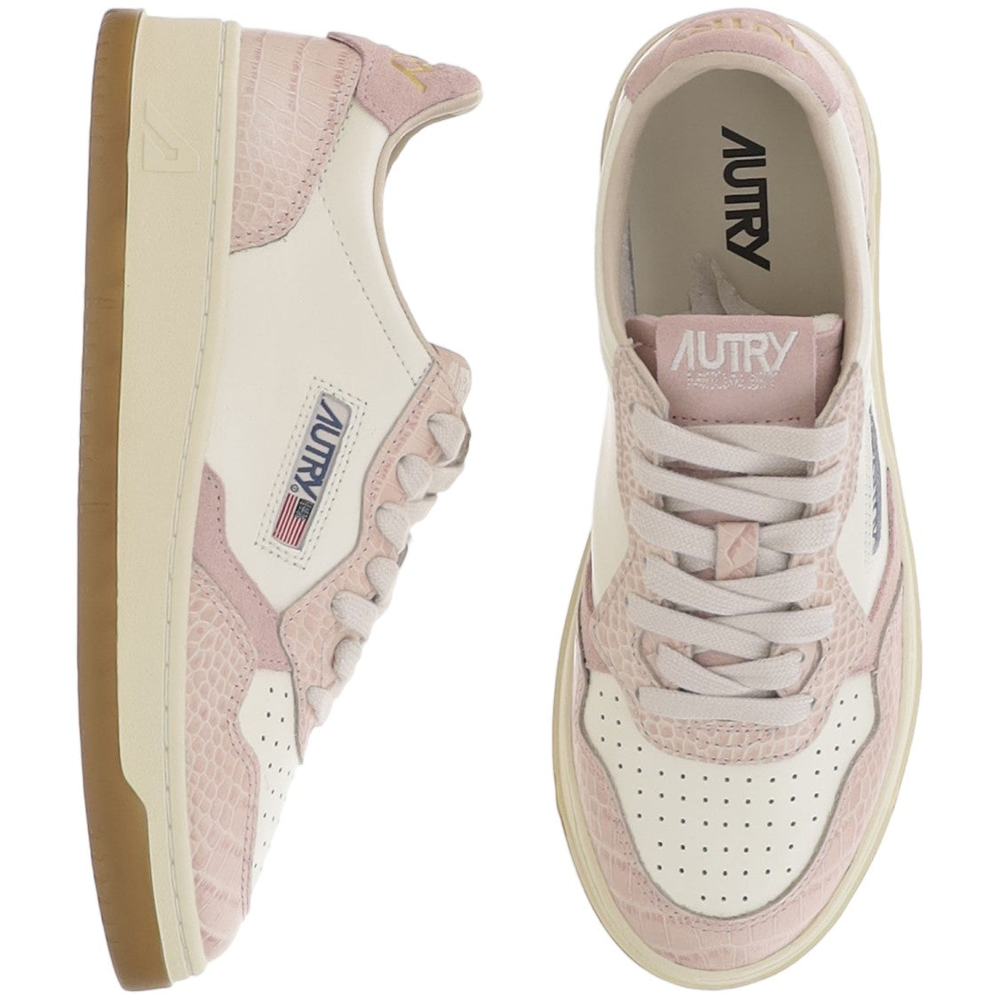 Autry Medalist Low Leather Sneakers With Contrast Heel Tab