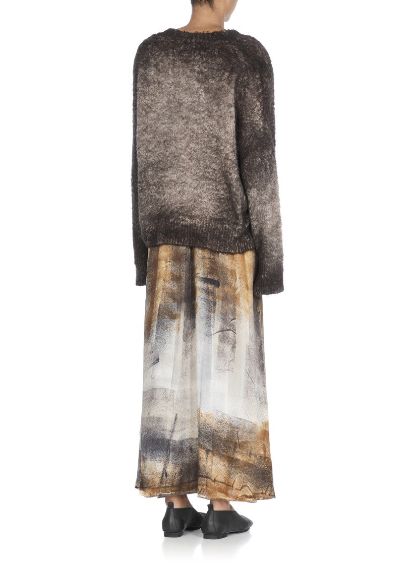 Avant Toi Deep V-Neck Cotton Blend Sweater