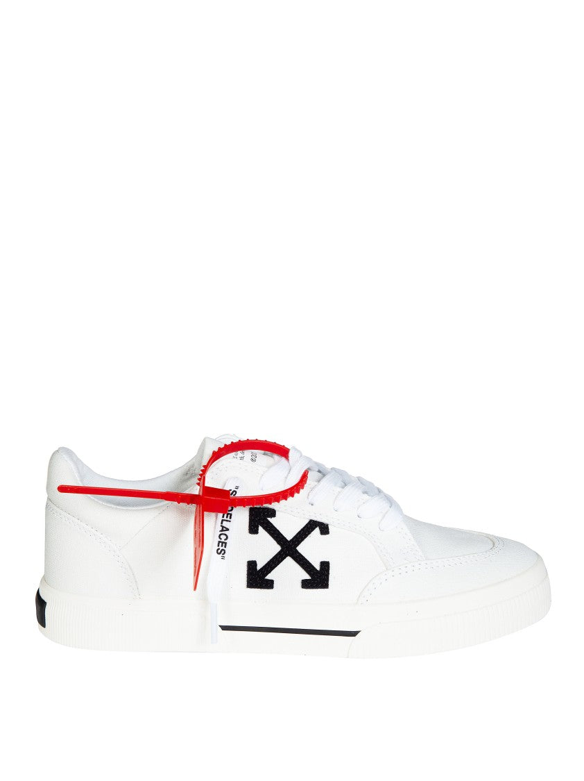 Off-White White Canvas Arrow Logo Sneakers