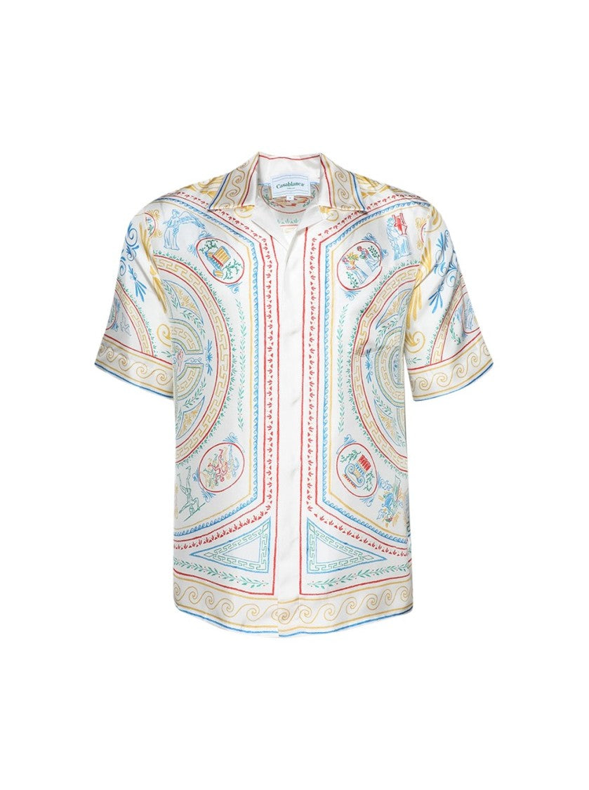 Casablanca Short Sleeve Cuban Collar Shirt Crayon Vase