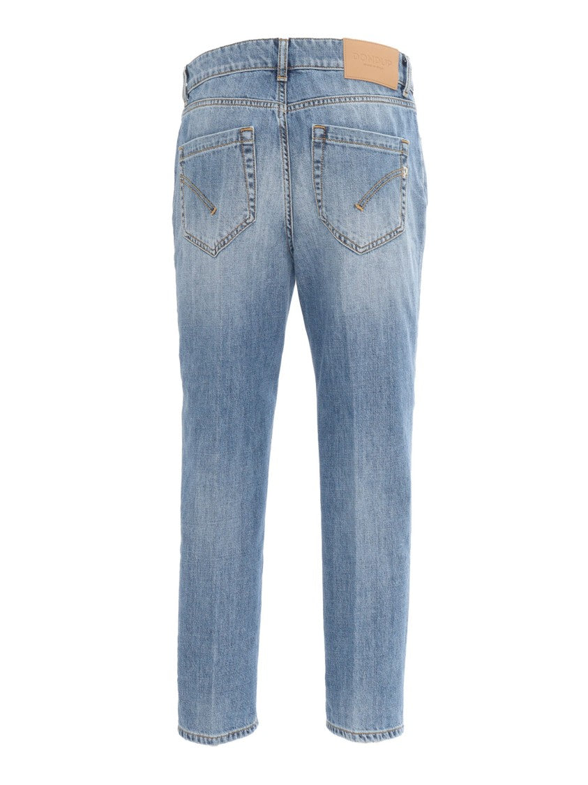 Dondup High-Waisted Blue Jeans With Unique Button Fly