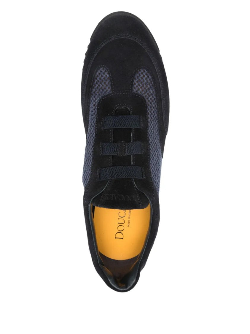 Doucal's Modern Blue Trainers With Breathable Mesh Panel