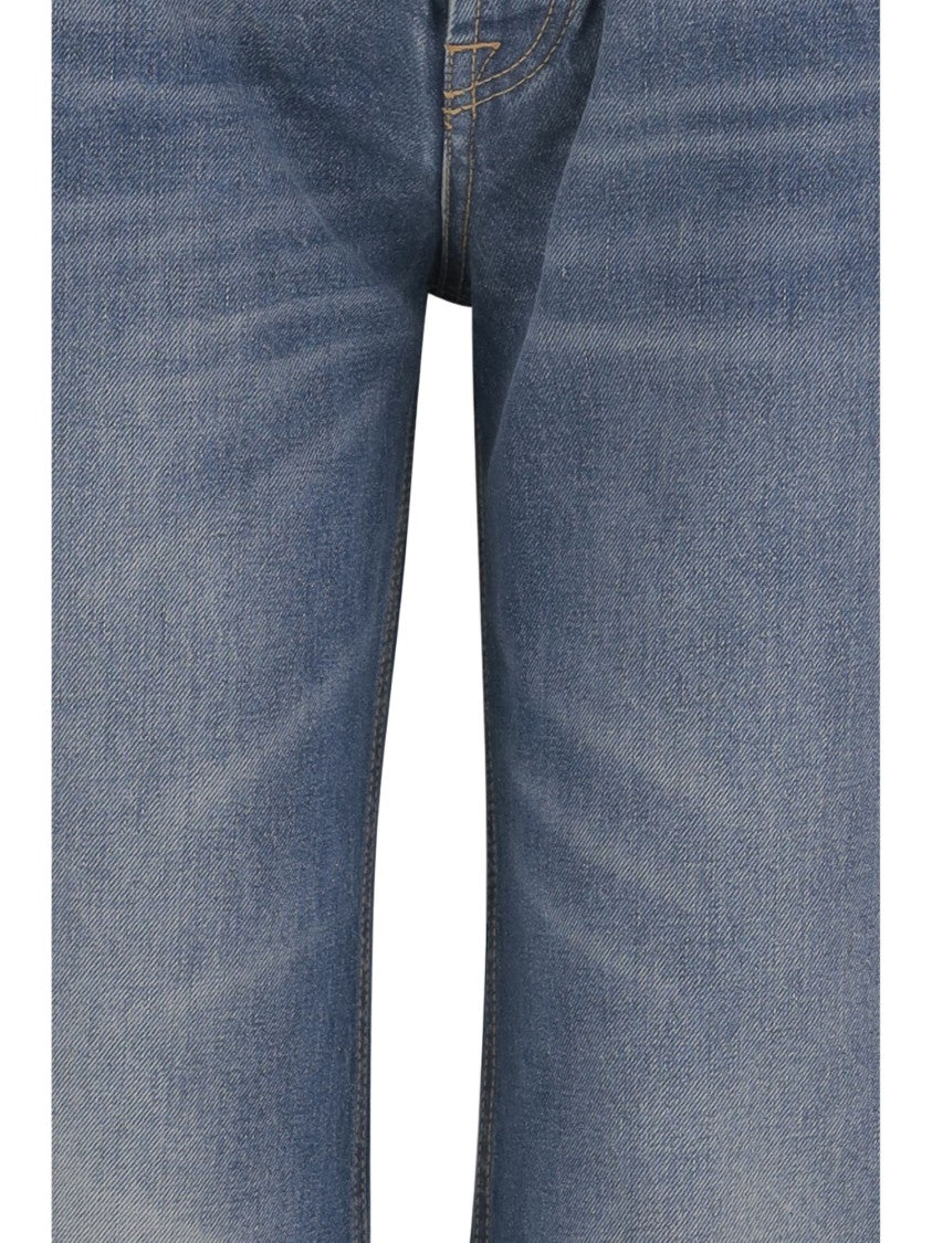 Armarium Wide-Leg Washed Denim Jeans
