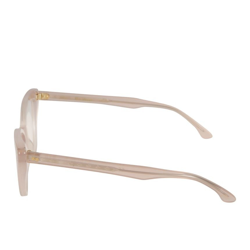 Kador Fabiola Translucent Beige Cat-Eye Sunglasses With Gold Star Accents