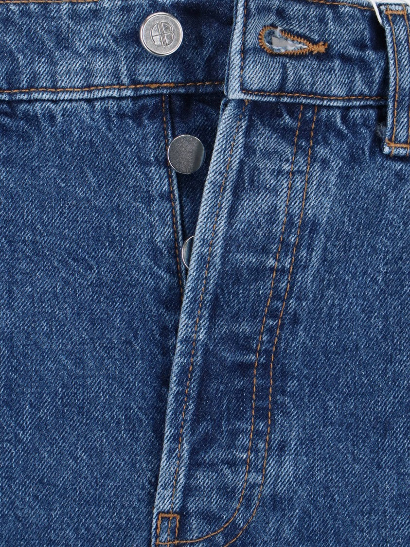 Anine Bing Roy Straight Jeans – Blue