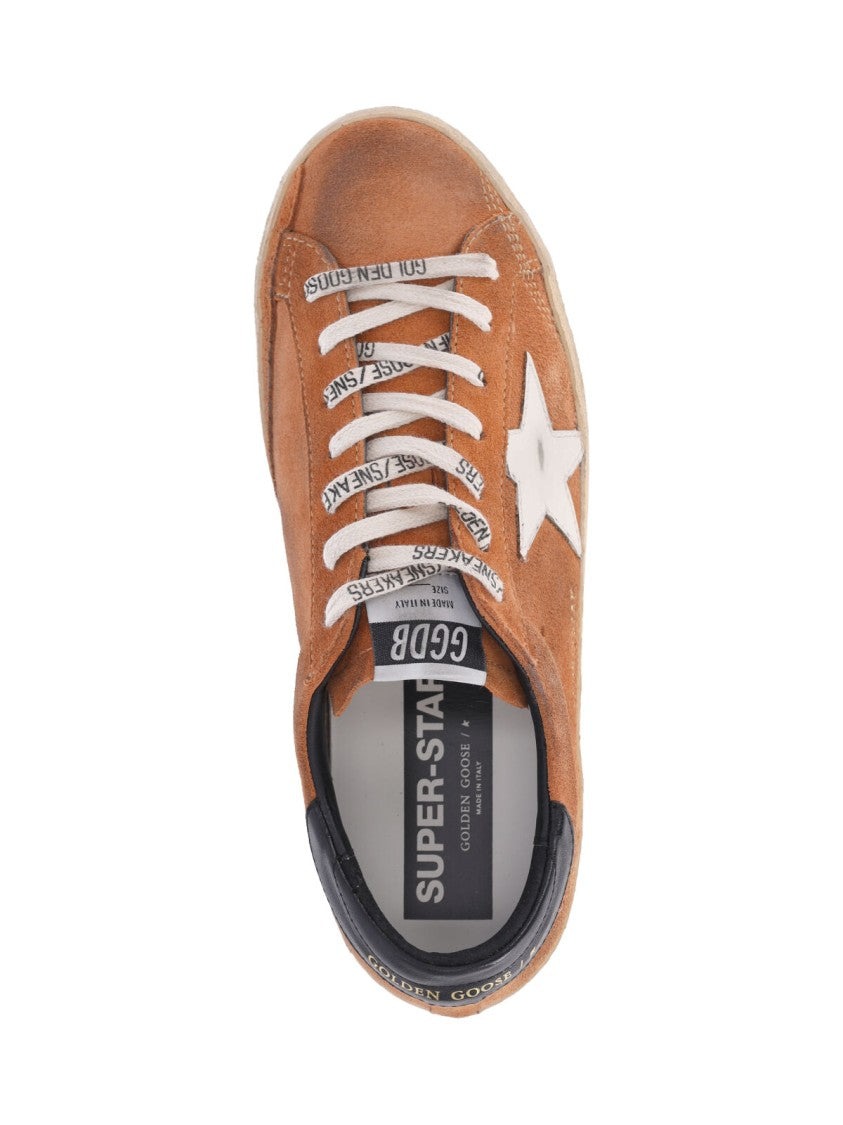 Golden Goose Brown Calf Suede Low-Top Sneakers