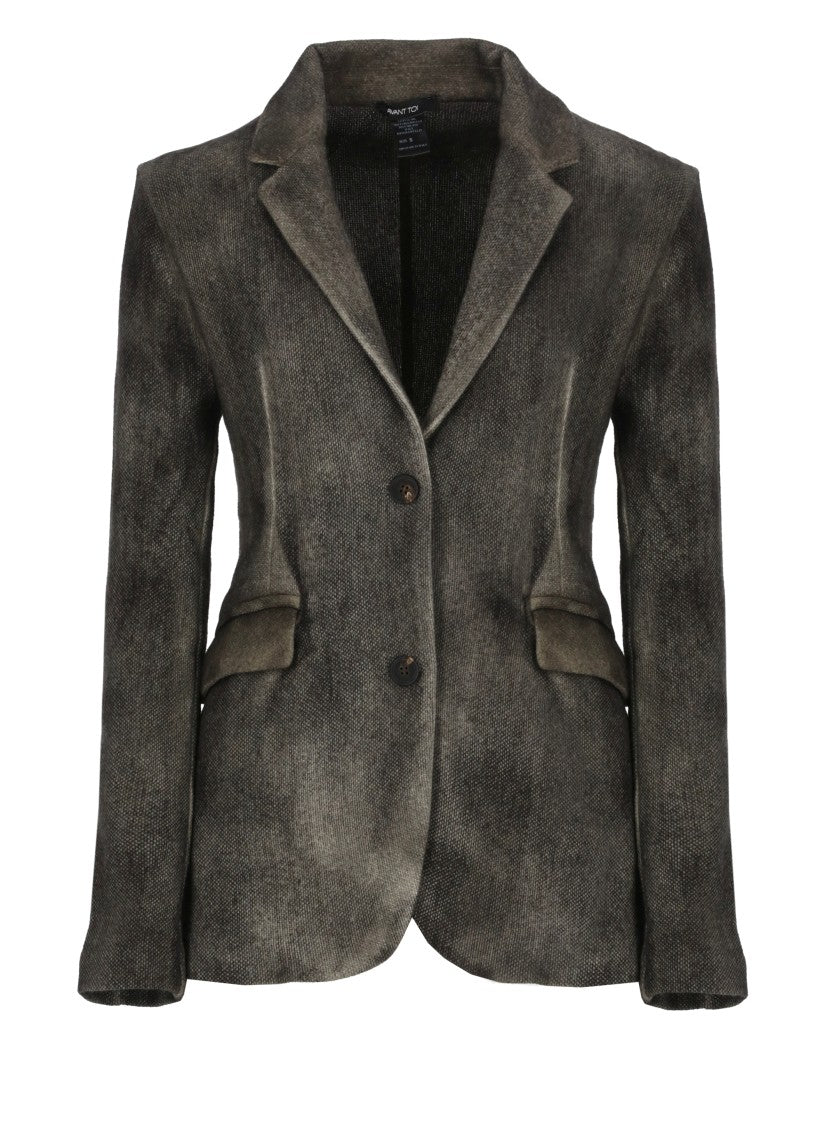 Avant Toi Grey Wool And Cashmere Blazer