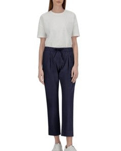 Herno Ultra-Lightweight Blue Trousers With Adjustable Waistband