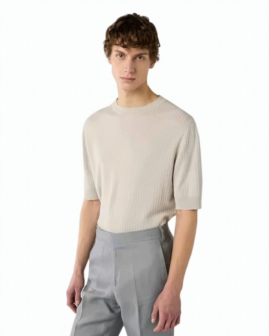 Lardini Lightweight Ribbed Knit Sweater