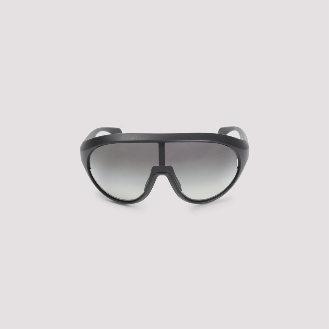 Moncler X Rick Owens Oval-Frame Black Injected Nylon Sunglasses