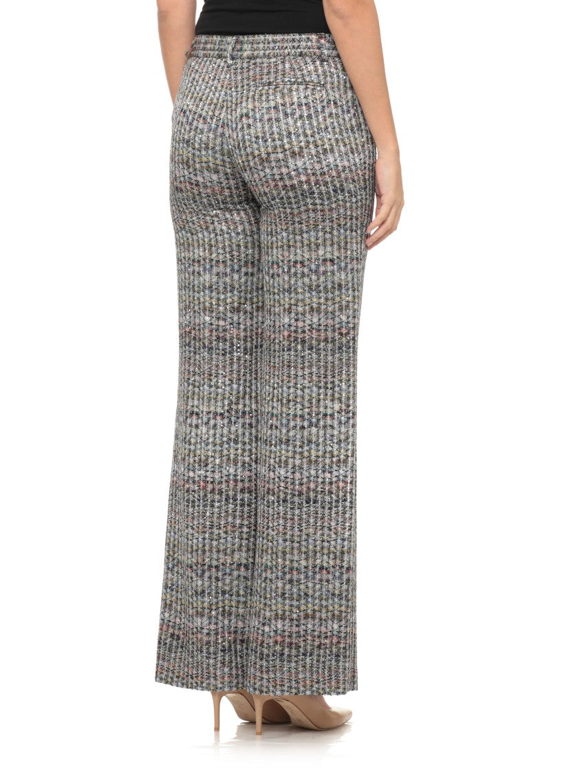 Missoni Multicolor Sequined Lurex Straight-Leg Viscose Pants